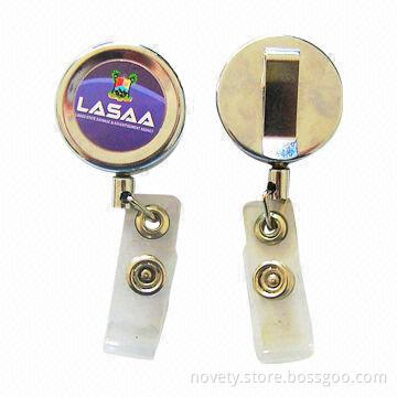 Metal Badge Reels/Holders with 32mm Diameter